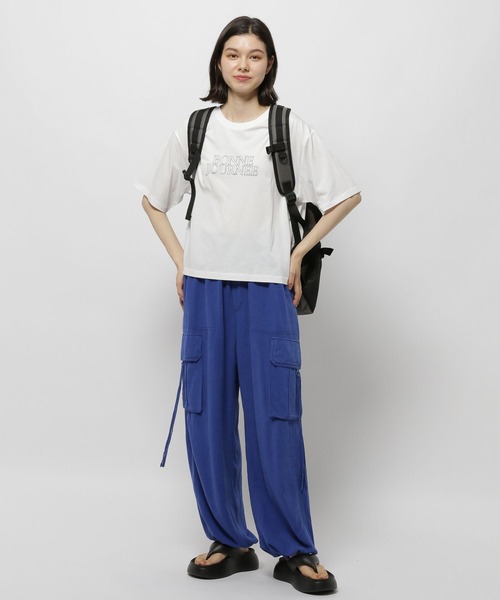 「niko and...」 半袖Tシャツ LARGE ネイビー レディース