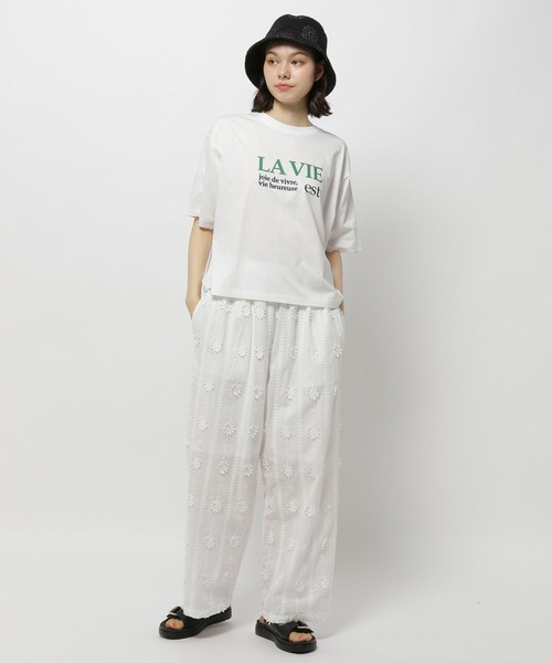 「niko and...」 半袖Tシャツ LARGE ネイビー レディース
