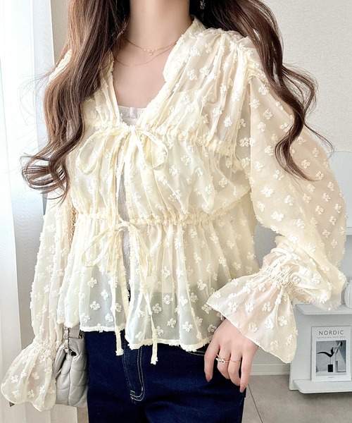 mily bilet ブラウス シャツ 「mily bilet」透け感シフォンでつくる