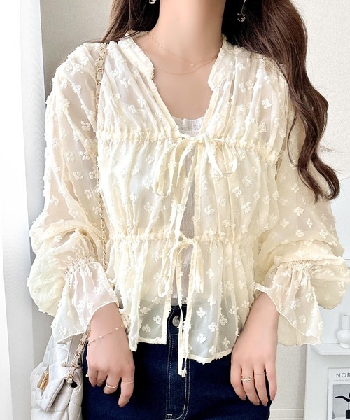 mily bilet ブラウス シャツ 「mily bilet」透け感シフォンでつくる