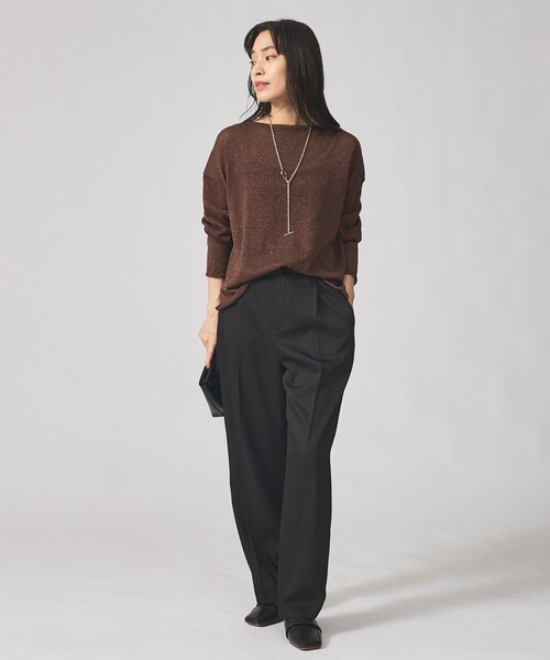 qualiteトップス ニット カットソー qualite（カリテ） ニット セーター エンブロイダリーニット/秋服/冬服