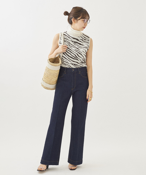 [Plage] Denim брюки 36 голубой женский 