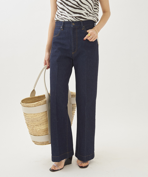 [Plage] Denim брюки 36 голубой женский 