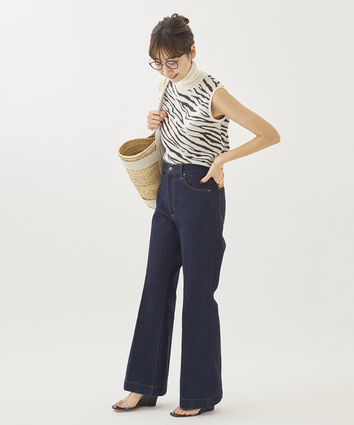 [Plage] Denim брюки 36 голубой женский 