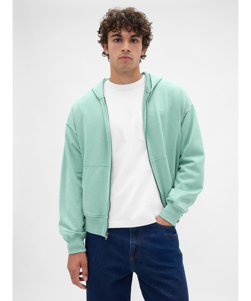  ジップアップフーディー　Mサイズ GAP パーカー ヘビーウェイト ジップアップ メンズ レディース