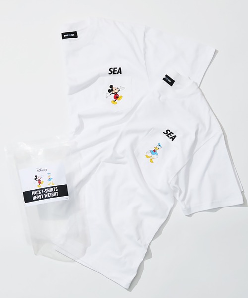 専用【23SS☆国内正規品】DS SS TEE QN / WHITE ディズニー Disney（ディズニー） tシャツ MICKEY / DONALD 2P PACK TEE メンズ