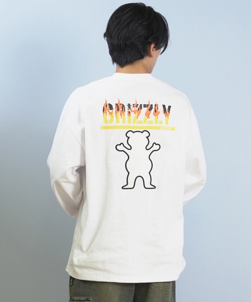 GRIZZLY（グリズリー） tシャツ 長袖Tシャツ/ロンT バックプリント