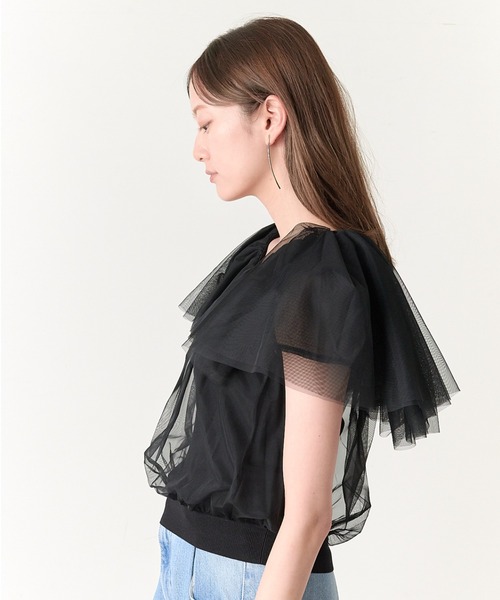 「SNIDEL」 半袖ニット ONE SIZE ベージュ レディース_画像6