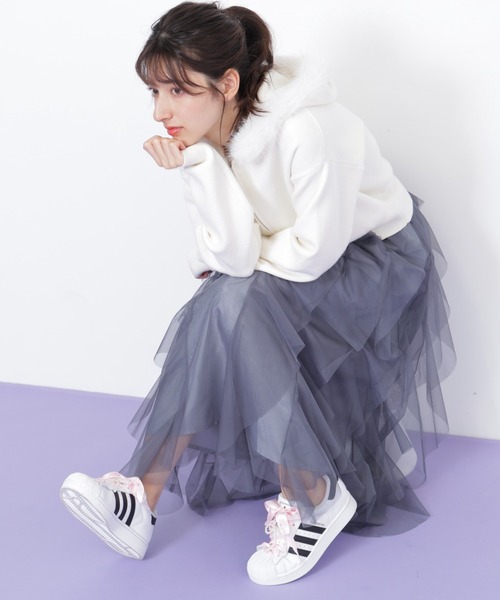 JILL by JILLSTUART 縦ラッフルチュールスカート JILL by JILL STUART（ジルバイジルスチュアート） スカート 縦