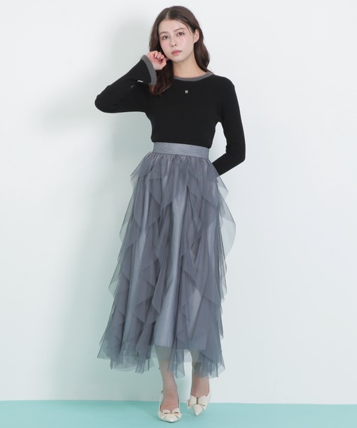 JILL by JILLSTUART 縦ラッフルチュールスカート JILL by JILL STUART｜縦ラッフルチュールスカート | Rakuten Fashion