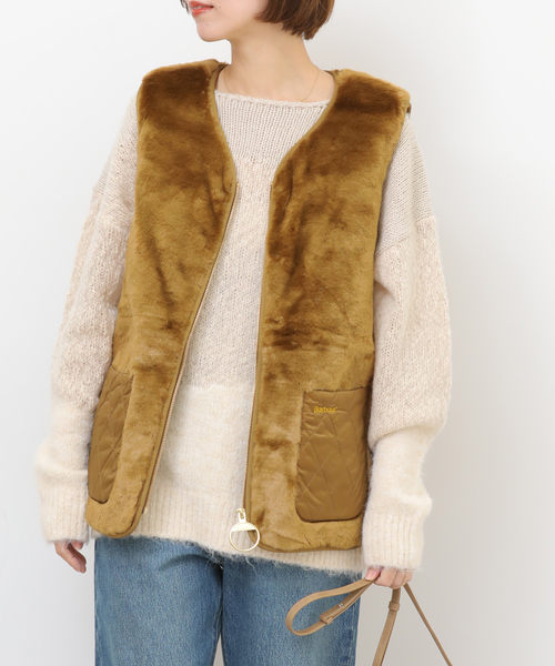 Barbour（バブアー） ベスト ジレ KARIN FAUX FUR GILET:ベスト
