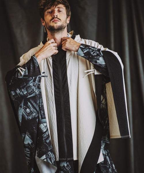 「NO ID.」 ポンチョ ONE SIZE ホワイト メンズ_画像2