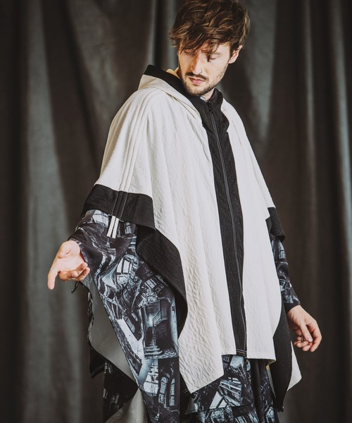 「NO ID.」 ポンチョ ONE SIZE ホワイト メンズ_画像3