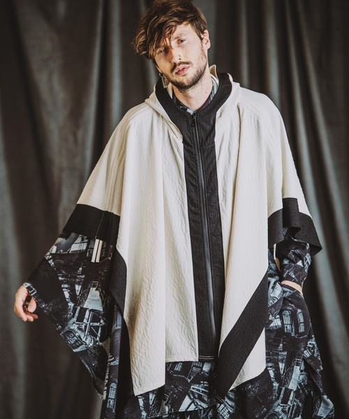 「NO ID.」 ポンチョ ONE SIZE ホワイト メンズ_画像5