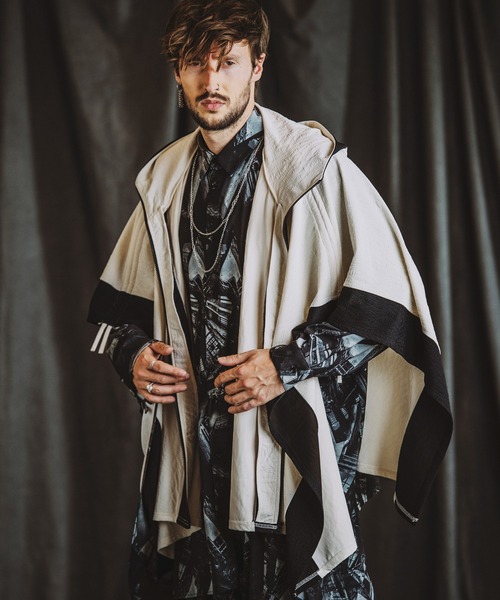 「NO ID.」 ポンチョ ONE SIZE ホワイト メンズ_画像7