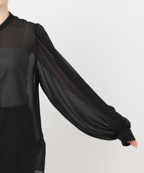 Deuxieme Classe（ドゥーズィエムクラス） ブラウス シャツ Sheer Bow