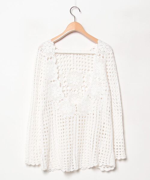 「FREE PEOPLE」 長袖ニット - ホワイト レディース_画像2