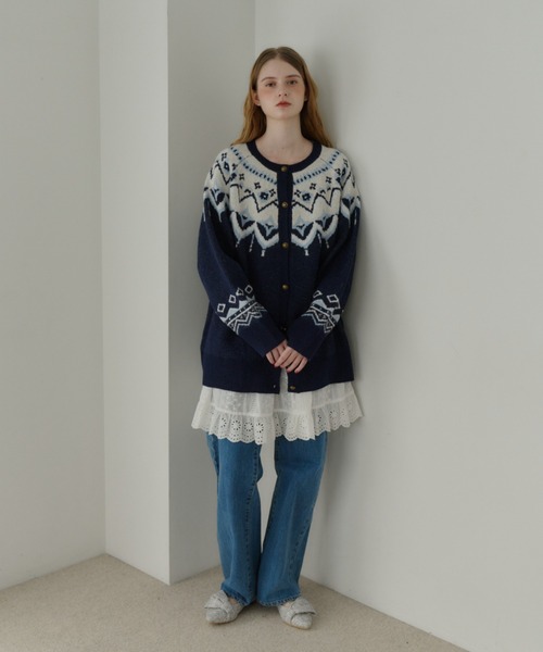 カーディガン nordic knit cardigan / ノルディックニットカーディガン