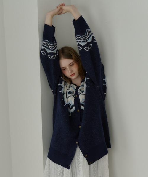 カーディガン nordic knit cardigan / ノルディックニットカーディガン