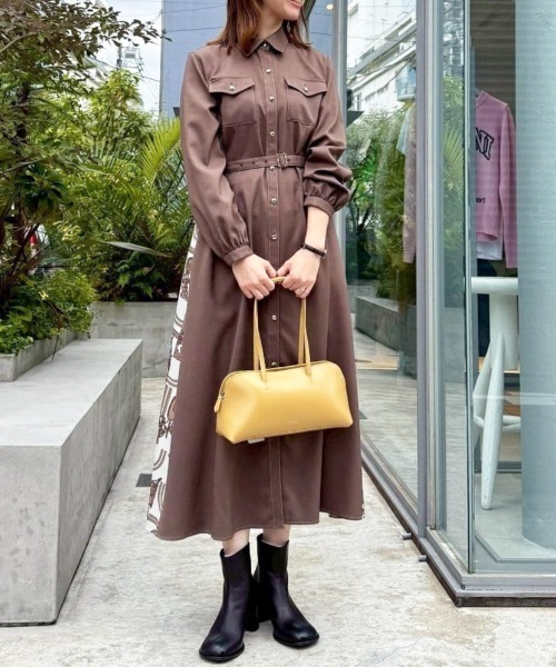 LOVELESS ワンワンピース LOVELESS（ラブレス） シャツワンピース バックスカーフシャツ