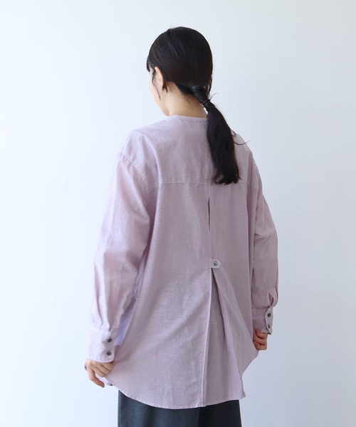yuni ブラウス シャツ コットンキュプラリネンチュニックシャツ 
