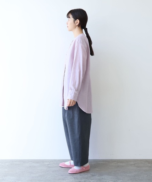 yuni ブラウス シャツ コットンキュプラリネンチュニックシャツ 