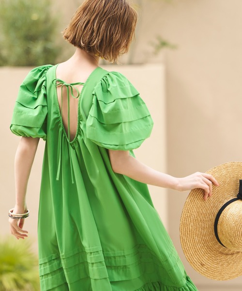 「RUIRUE BOUTIQUE」 半袖ワンピース L ブラック レディース_画像3