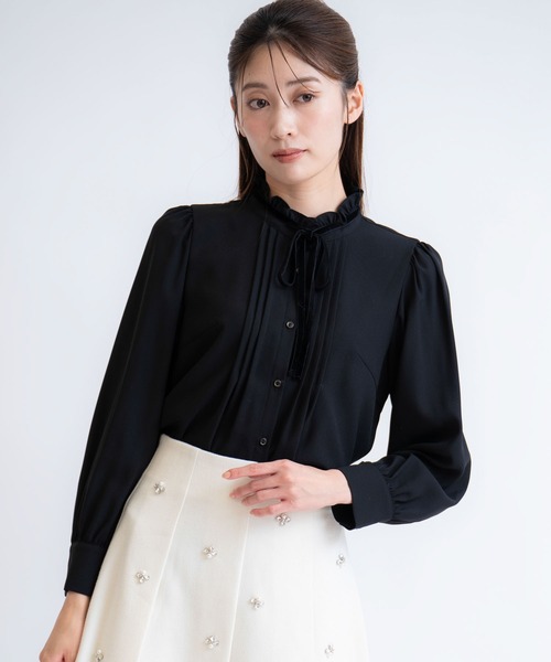 AVENIRETOILE/ブラウス/新品未使用/ブラック NOELA（ノエラ） ブラウス シャツ 2WAYボウタイブラウス
