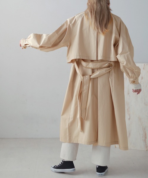 「Bab」 トレンチコート M ベージュ レディース_画像4
