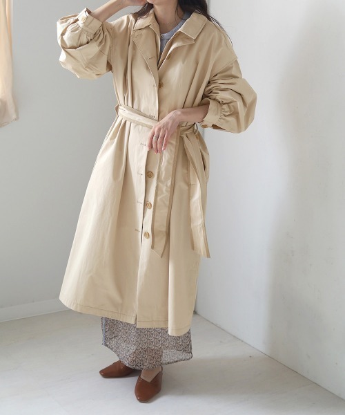 「Bab」 トレンチコート M ベージュ レディース_画像7
