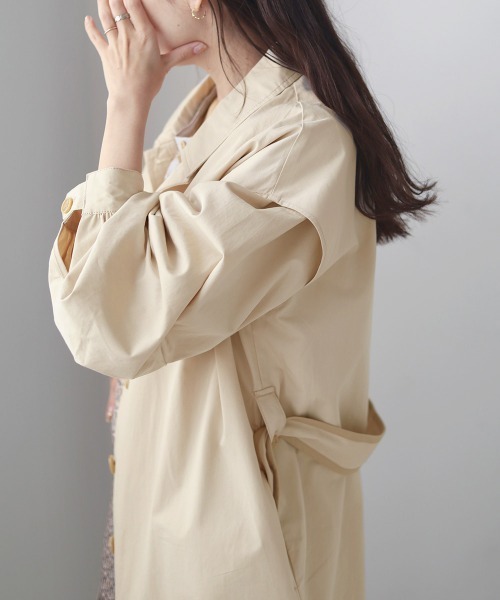 「Bab」 トレンチコート M ベージュ レディース_画像8