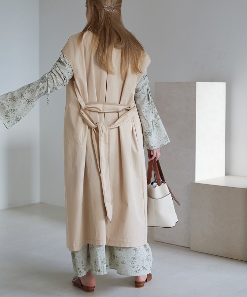 「Bab」 トレンチコート M ベージュ レディース_画像9