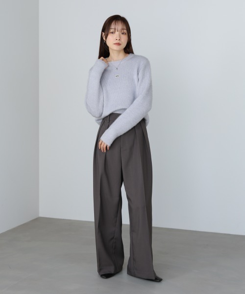 BAB（バブ） パンツ 「選べるサイズ展開」ツータックワイドパンツ