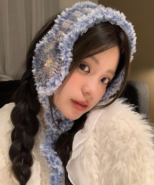 Ressaca（レサーカ） 耳当て イヤーマフ フェイクファー手編み風