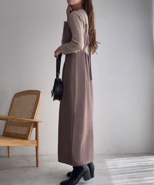 「FILLOU」 キャミソールワンピース X-LARGE ブラック レディース_画像2