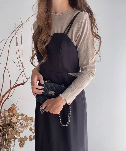 「FILLOU」 キャミソールワンピース X-LARGE ブラック レディース_画像4