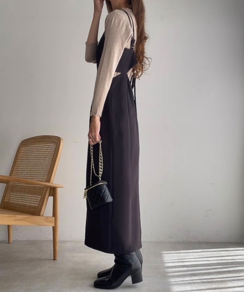 「FILLOU」 キャミソールワンピース X-LARGE ブラック レディース_画像6