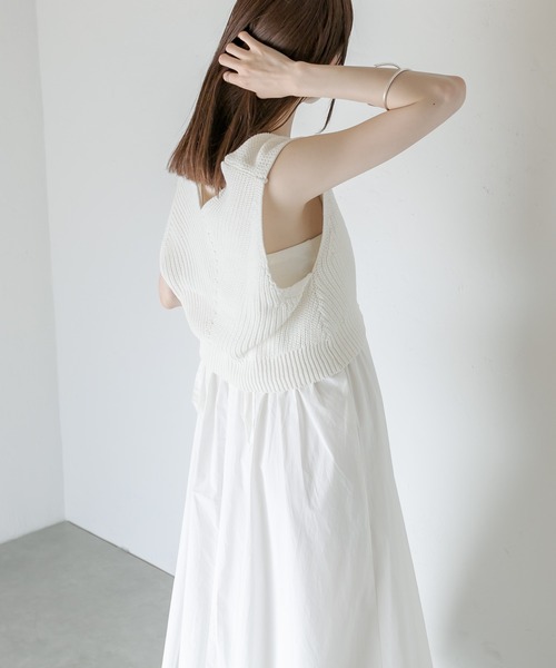 「mystic」 コンビワンピース 1 ベージュ レディース_画像2