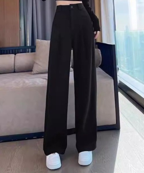 【中古】プラージュ Plage 25SS fibril linen 混 フレアパンツ 38 黒 ブラック /AB ■OS レディース プラージュ Plage 25SS fibril linen 混 フレアパンツ 38 黒 ブラック