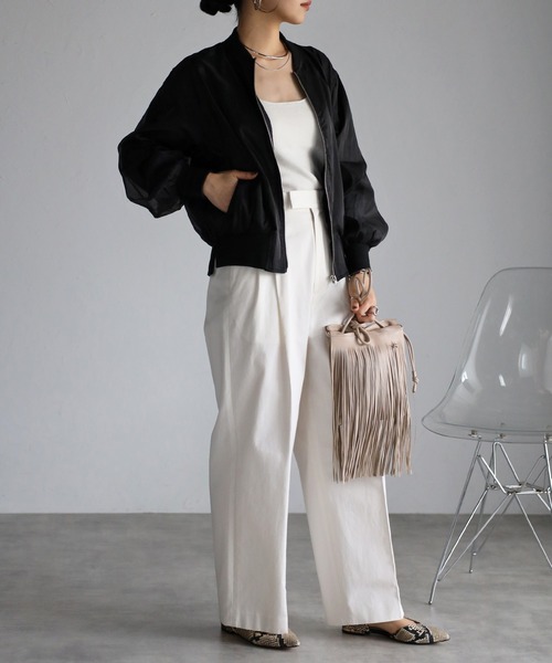 「r.」 ブルゾン FREE ブラック レディース_画像6