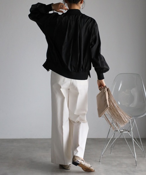 「r.」 ブルゾン FREE ブラック レディース_画像8