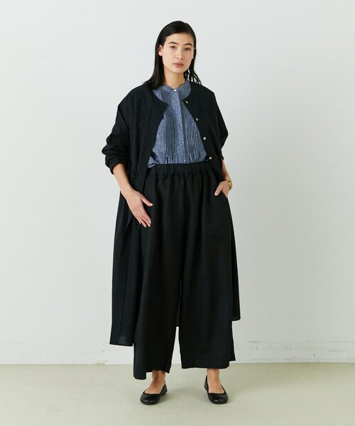 「conges payes ADIEU TRISTESSE」 長袖ワンピース - ブラック レディース_画像2