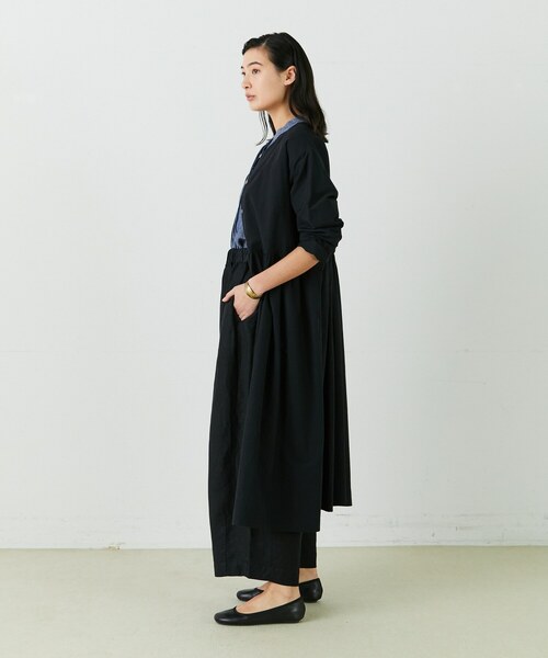 「conges payes ADIEU TRISTESSE」 長袖ワンピース - ブラック レディース_画像5