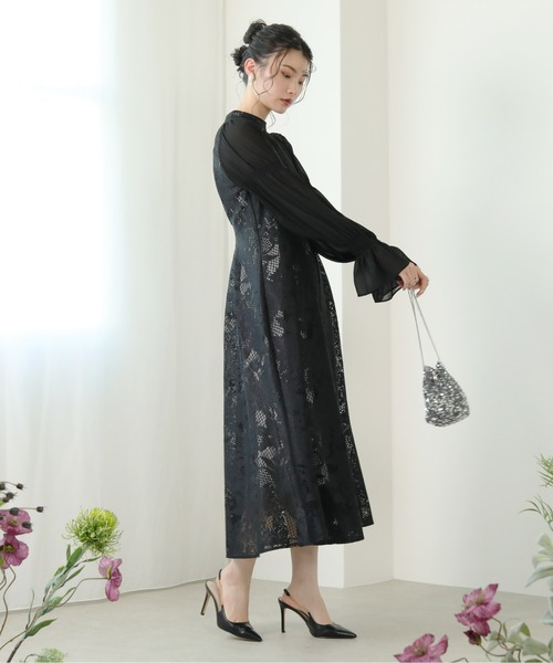 「Kana」 長袖ワンピース M ブラック レディース_画像5