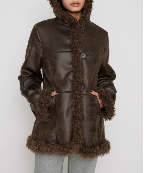 LAGUA GEM（ラグアジェム） ムートンコート ボアコート VINTAGE FAUX