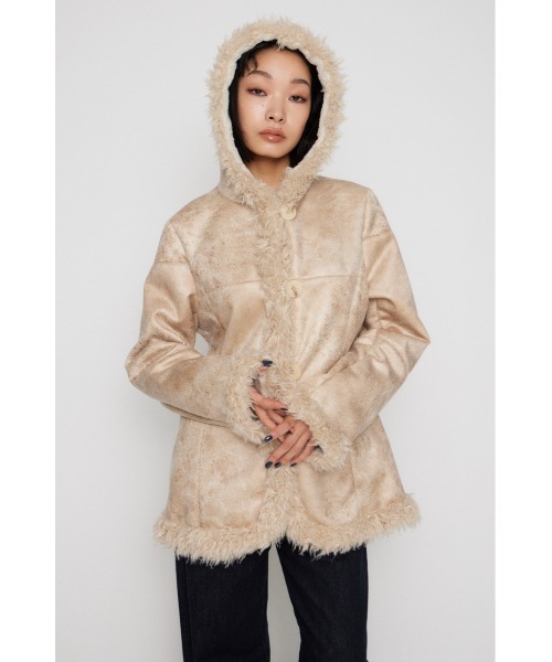 レディースファッション ムートンコート ボアコート VINTAGE FAUX FUR 