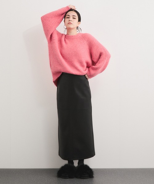 「LE CERCLE par rope'」 長袖ニット FREE パープル レディース_画像7