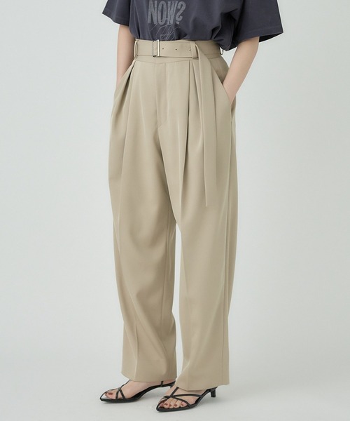 Chaos（カオス） スラックス 38 ベージュ レディース : ZOZOTOWN Yahoo