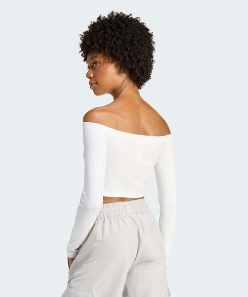 adidas（アディダス） tシャツ ESSENTIALS RIBU OFF SHOULDER リブ編み