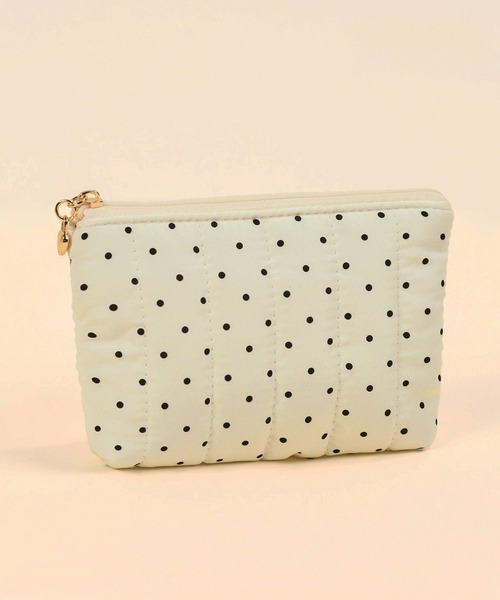 IRADOWL（アイラドール） ポーチ コットン素材ハート＆ドット柄ポーチ